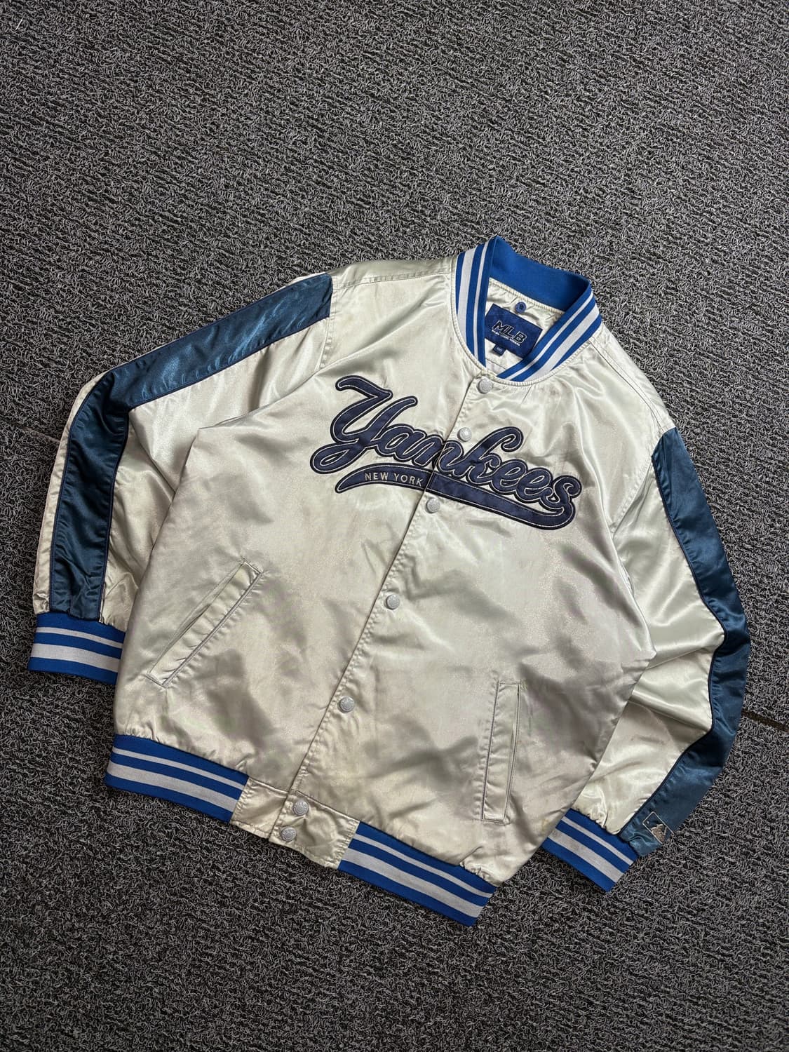 MLB 뉴욕양키스 사틴 봄버 바시티 점퍼 자켓 2008 상품이미지1
