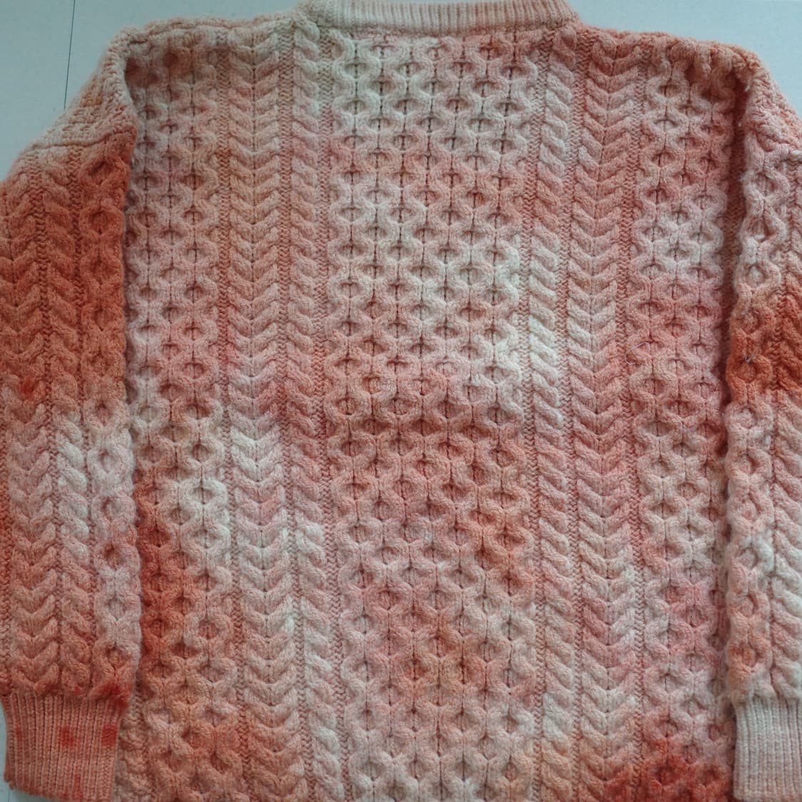 울 100% 피셔맨 타이다이드 케이블 니트 상품이미지7