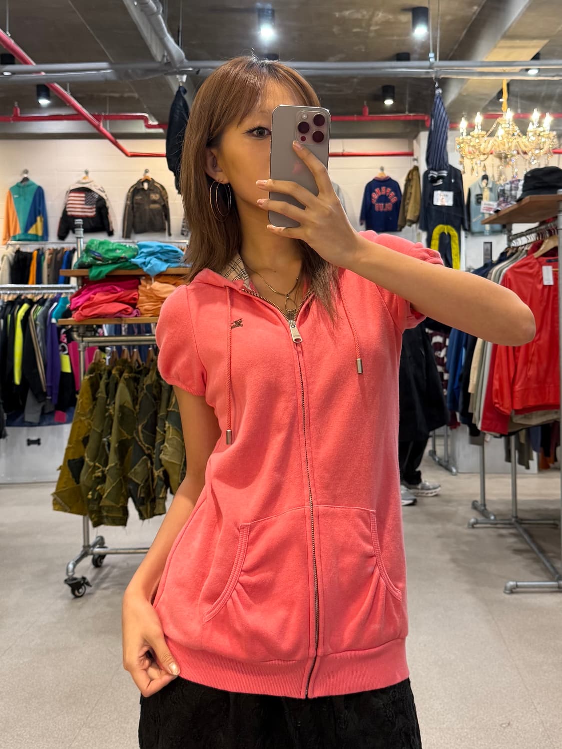 버버리 블루라벨 반팔 후드집업 상품이미지3