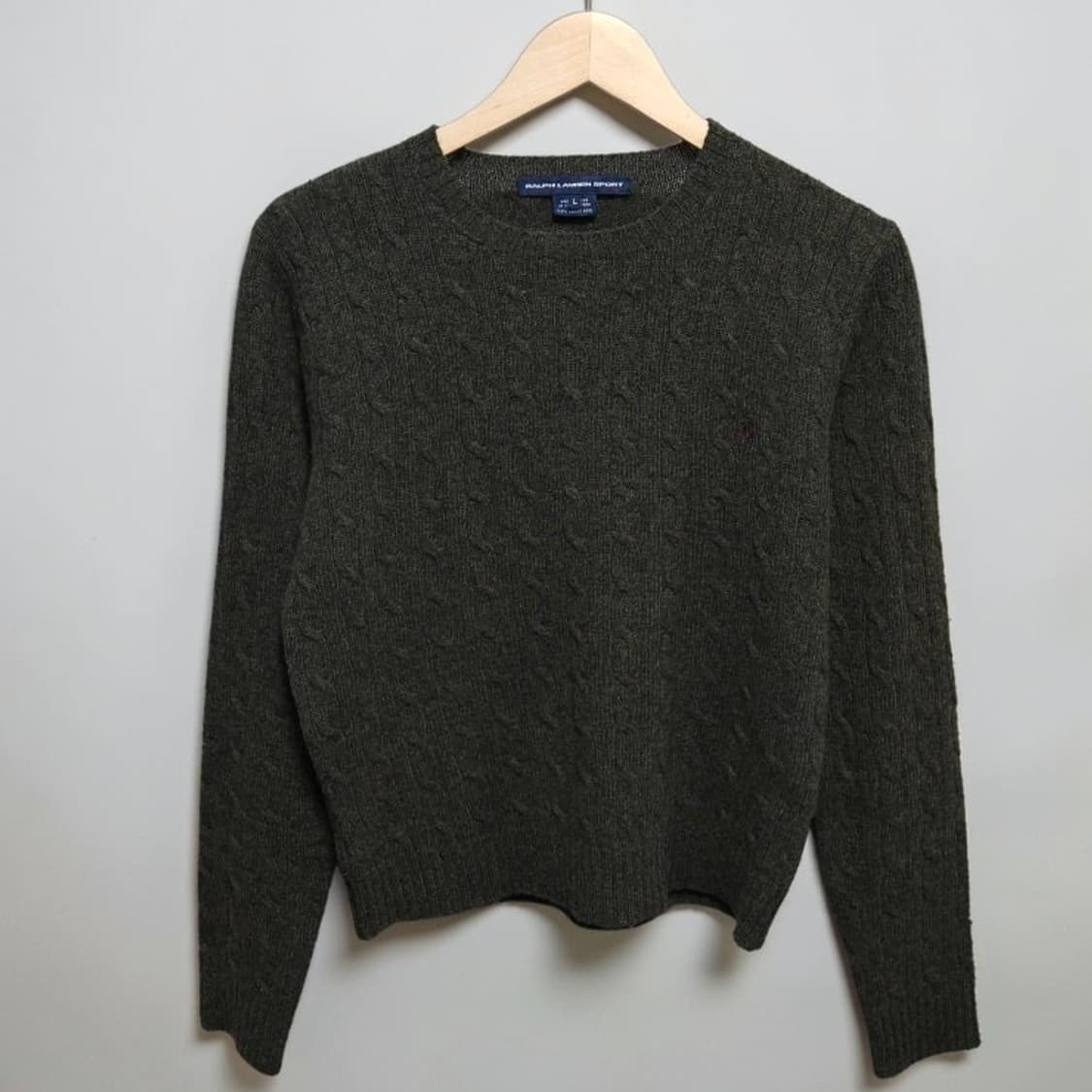 66 Polo 폴로 랄프로렌 케이블 꽈배기 니트 카키 상품이미지1