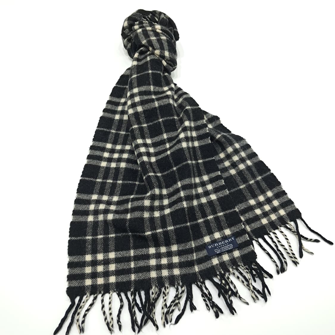 MX218 버버리 블랙 노바체크 램스울 목도리 머플러 상품이미지2