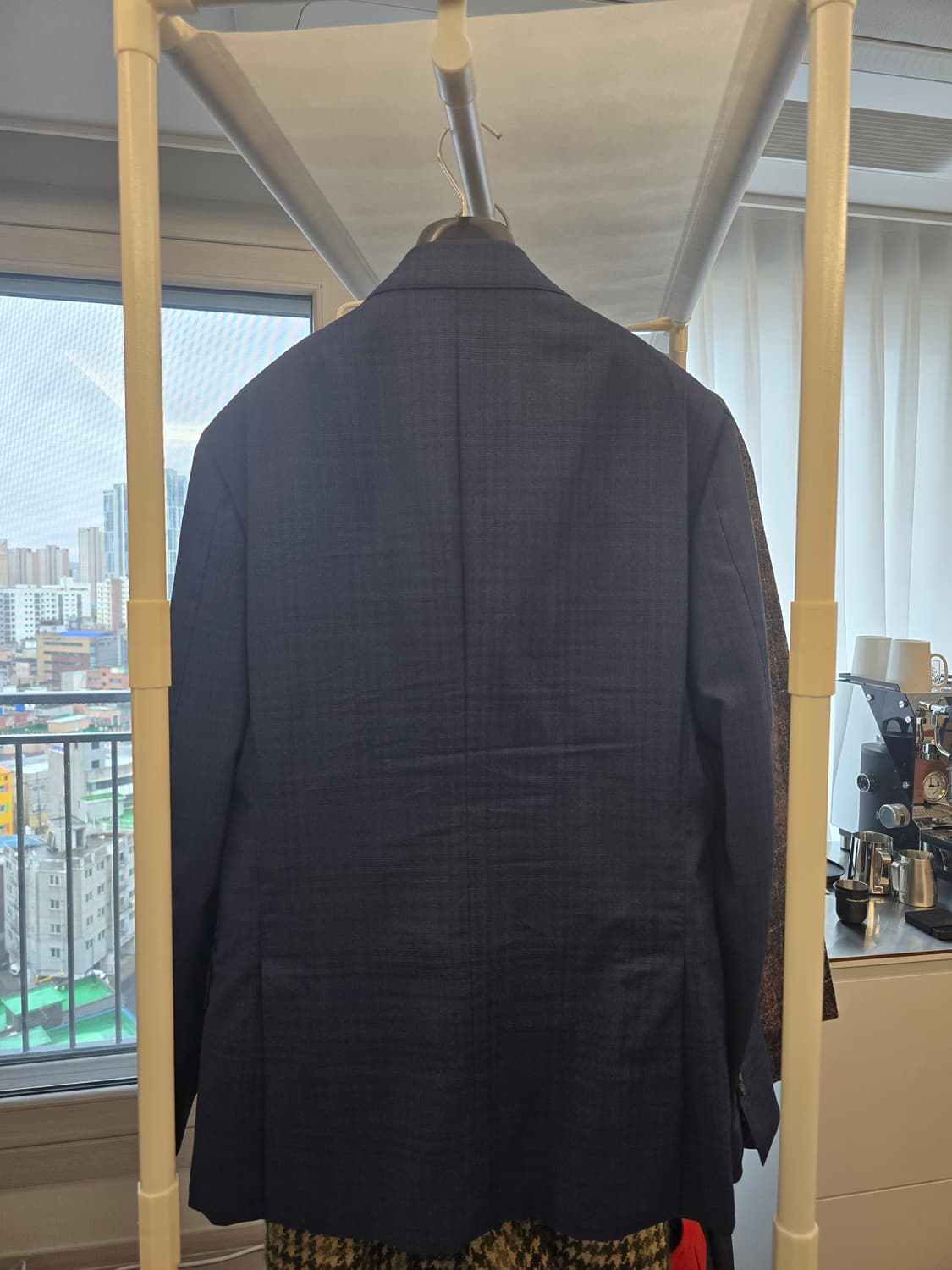 가브리엘파시니 네이비 체크 재킷, 베스트 세트 48 상품이미지2