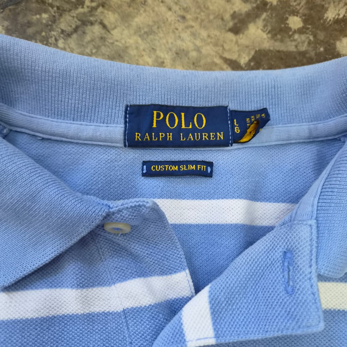 L) 폴로 랄프로렌 스트라이프 반팔 카라티 카라티셔츠 상품이미지3