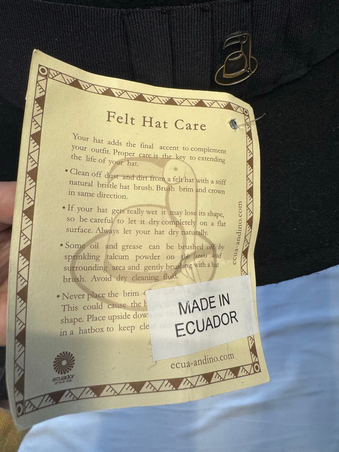 (새상품)에콰도르의 에콴디노 페도라(M) 상품이미지5