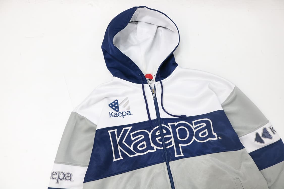 케파 빈티지 빅로고 컬러블록 후드 집업 저지 상품이미지6