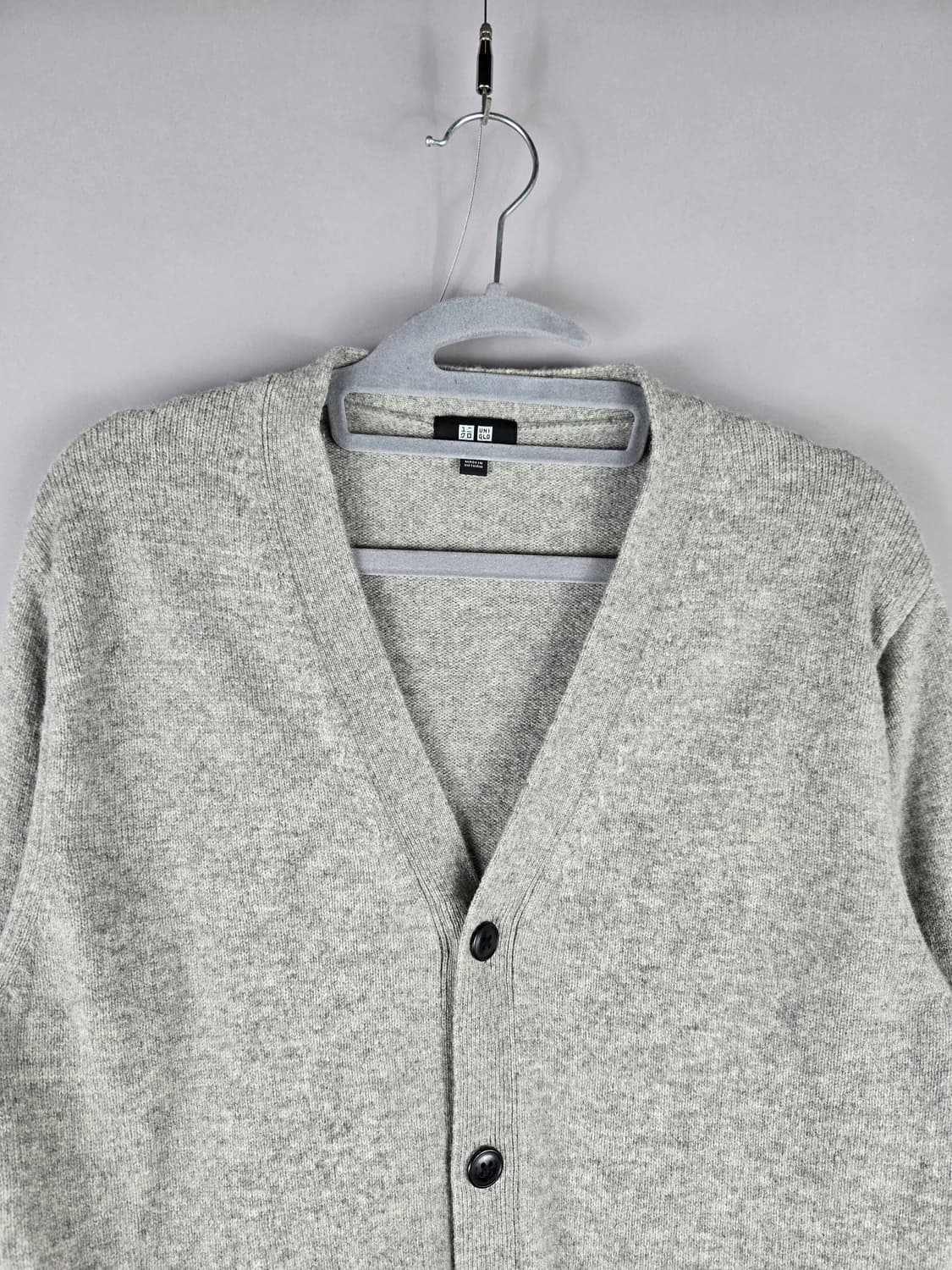 [무료배송]유니클로 M 남성 울100 모100 브이넥 니트 가디건 상품이미지2