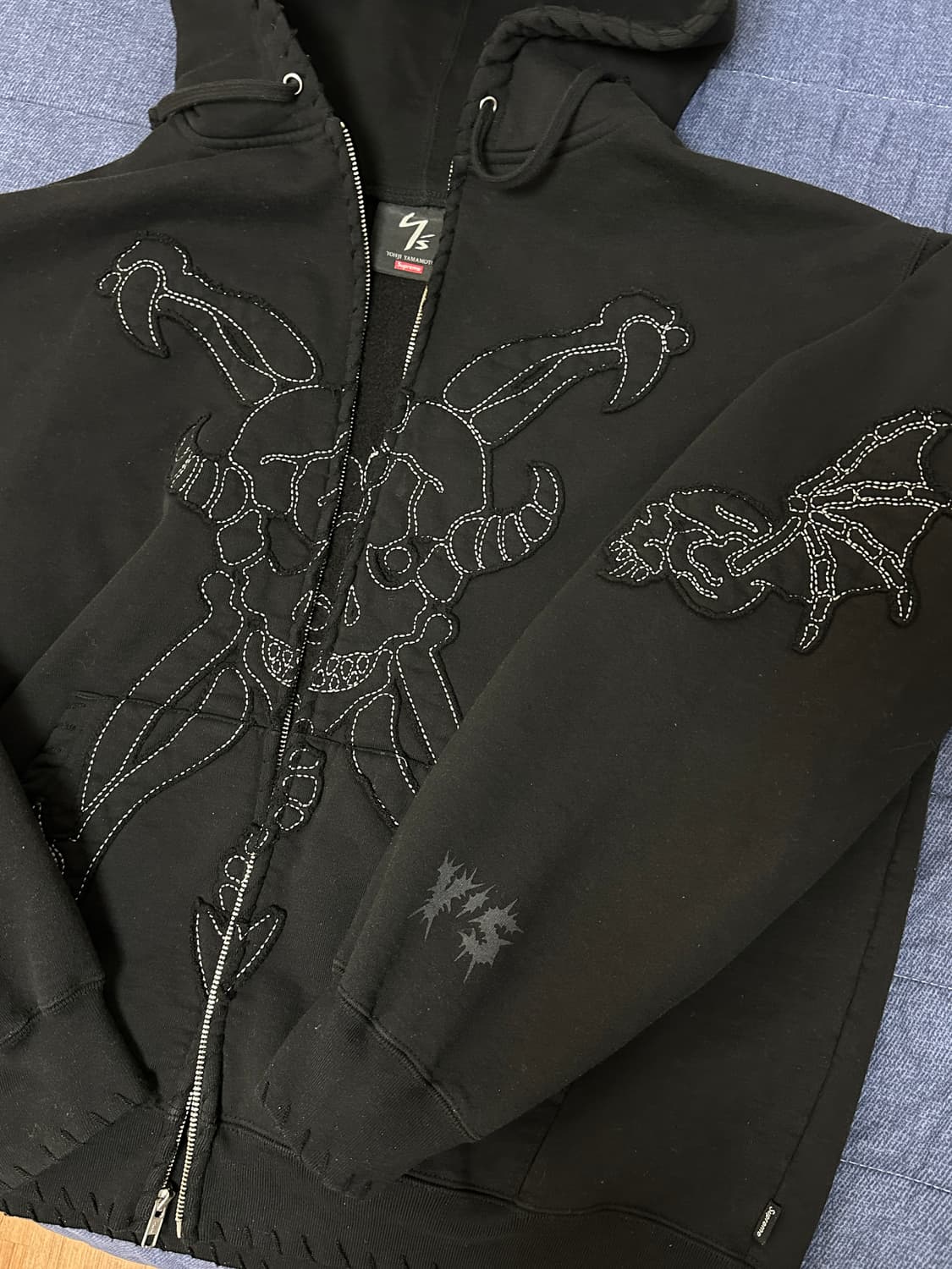 슈프림 요지 야마모토 집업 후드 블랙 L 상품이미지1