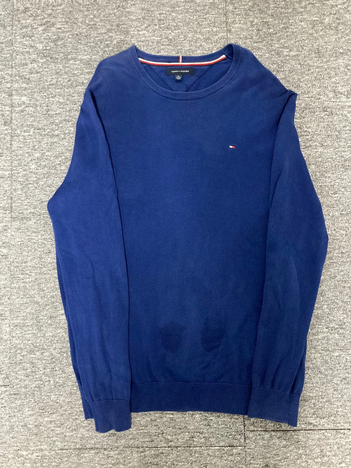 타미힐피거 라운드넥 니트 블루 XL 상품이미지1