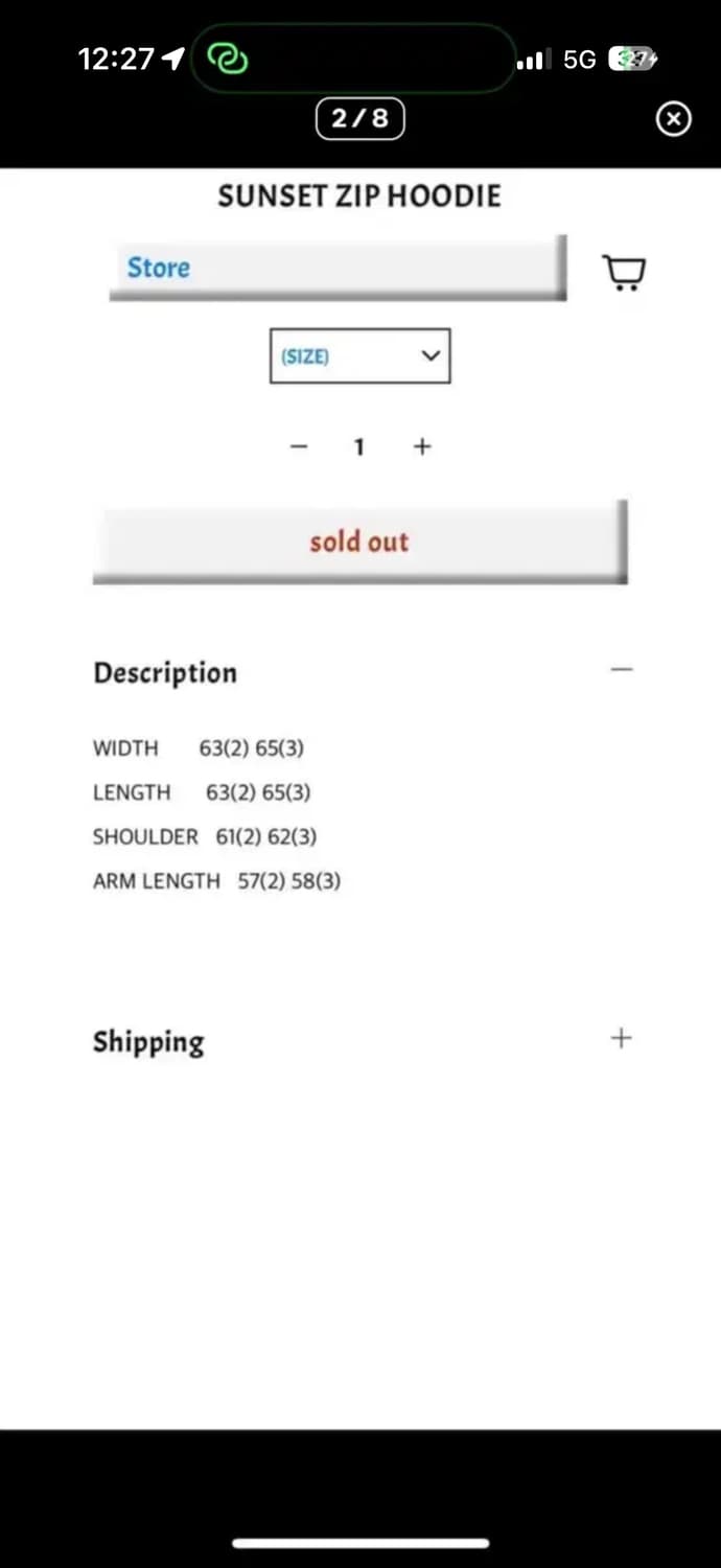 더뤡코즈 선셋집업후드 2사이즈 상품이미지7