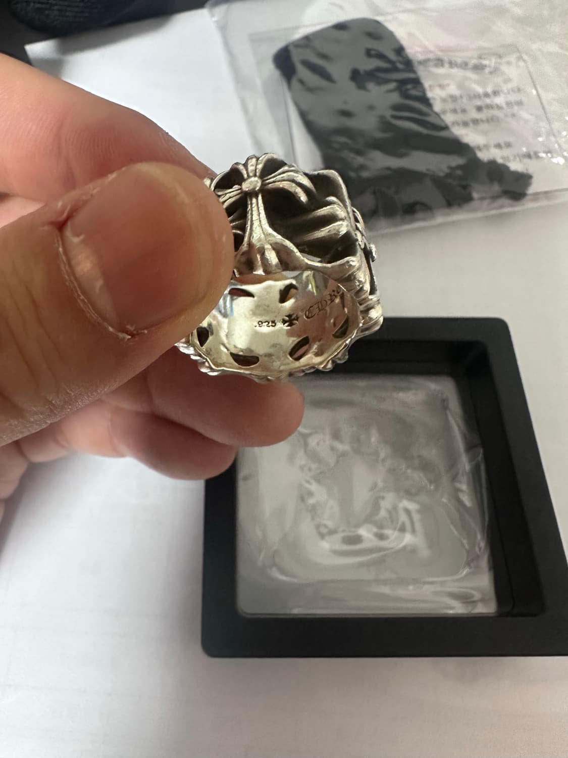 크롬하츠 세메터리 스퀘어링 us 10사이즈 판매 상품이미지7