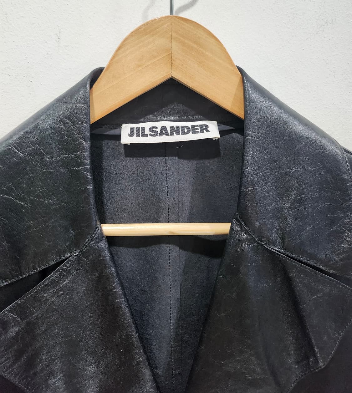 질샌더 블랙 레더 자켓 42 정품 상품이미지3