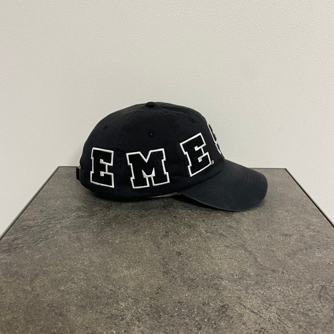 (OS) 슈프림 6패널 볼캡 모자 로고 워시드 블랙 상품이미지2