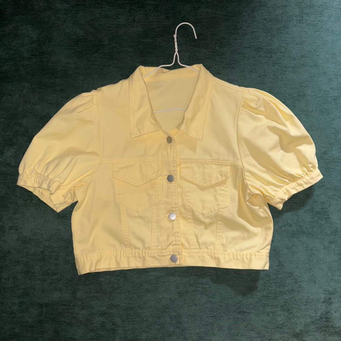 노랑 크롭 자켓 상품이미지1