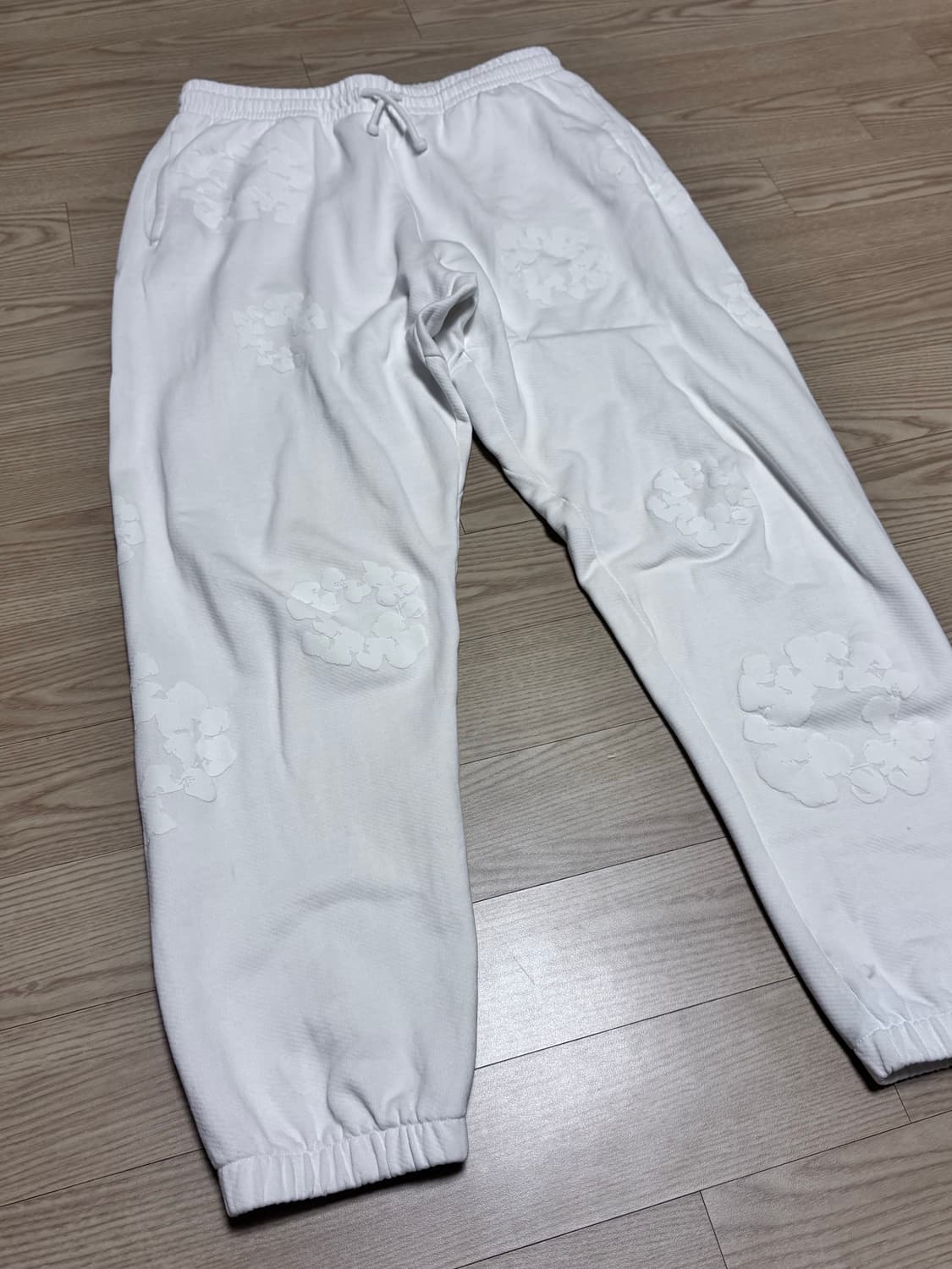 [L]데님티어스 화이트 조거 팬츠 상품이미지1