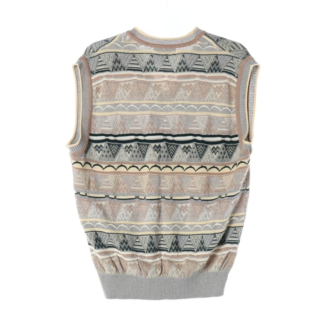 Victor Kent 에스닉 패턴 코튼 니트 베스트 M 상품이미지2