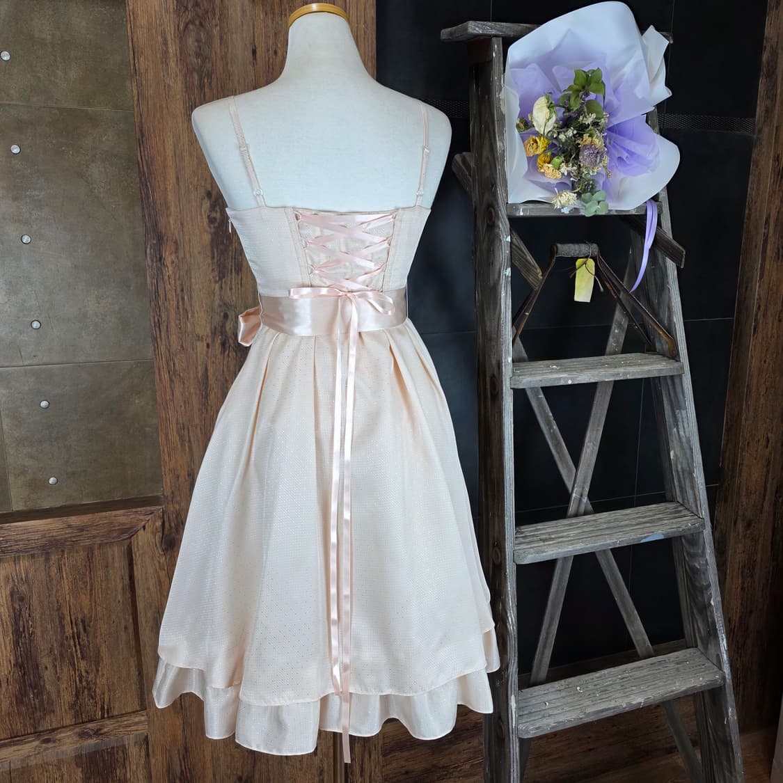 블러쉬 핑크 칵테일 원피스 상품이미지4