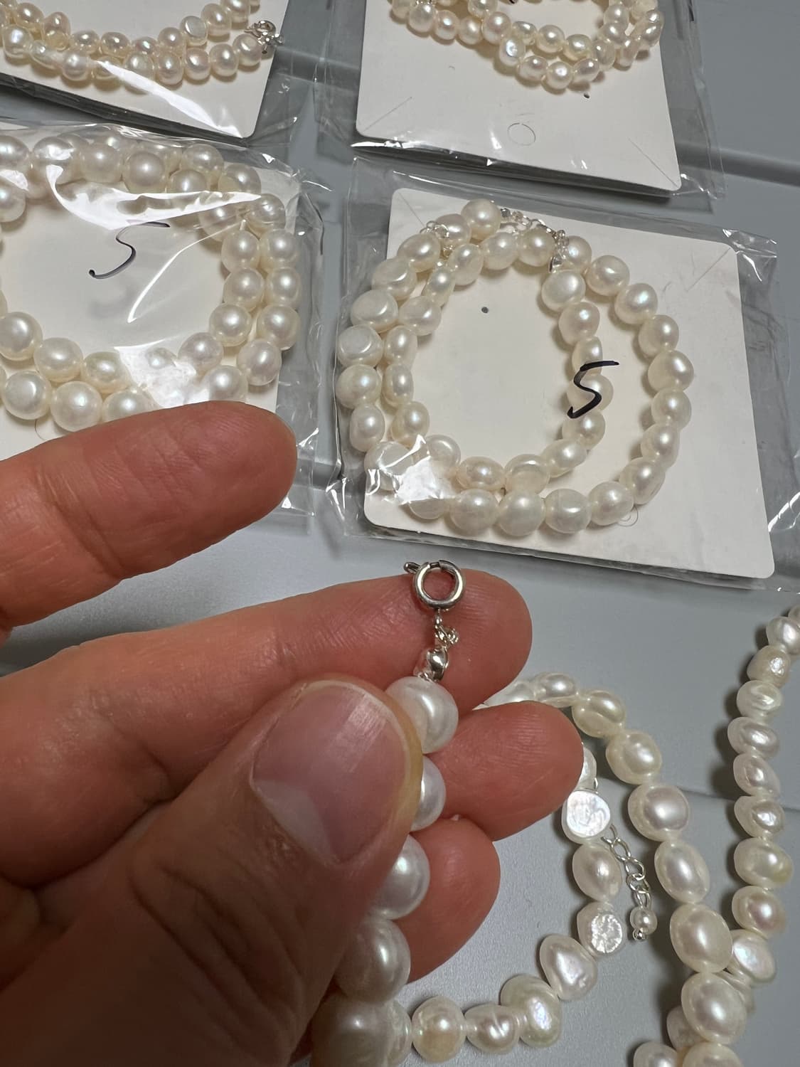 못난이 담수 진주 목걸이, 귀걸이 상품이미지4