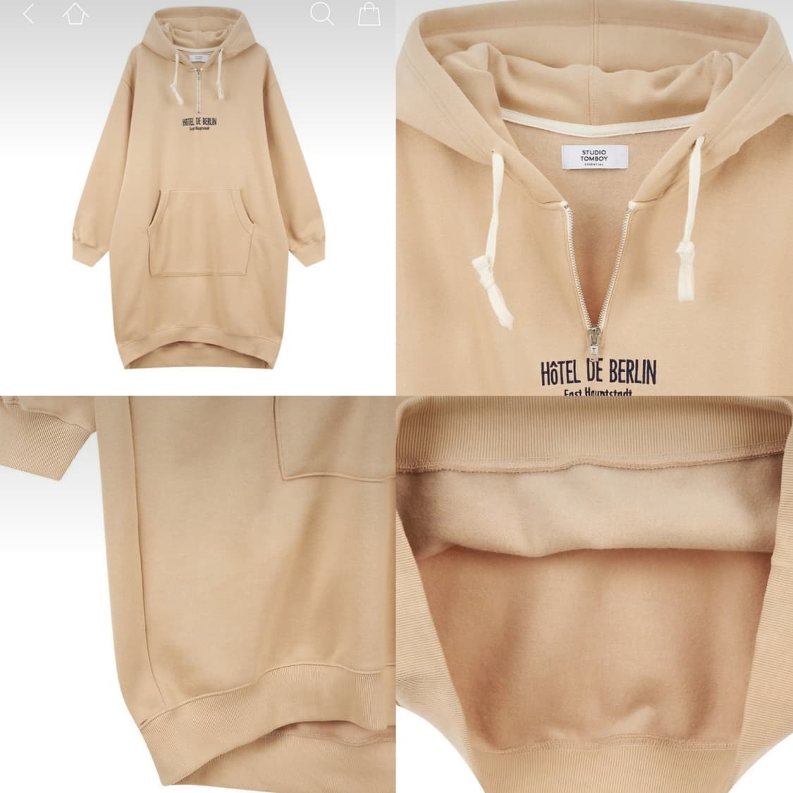 스튜디오톰보이 후드기모 언발원피스 FF 상품이미지4