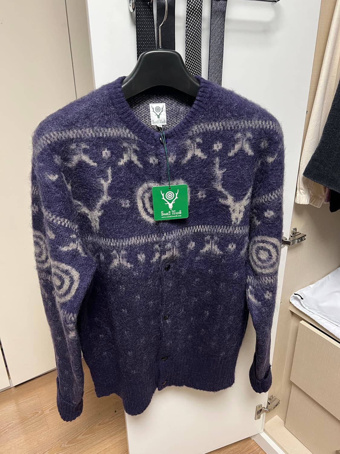 (south2west8) 남이서팔 모헤어 노르딕 가디건 상품이미지1