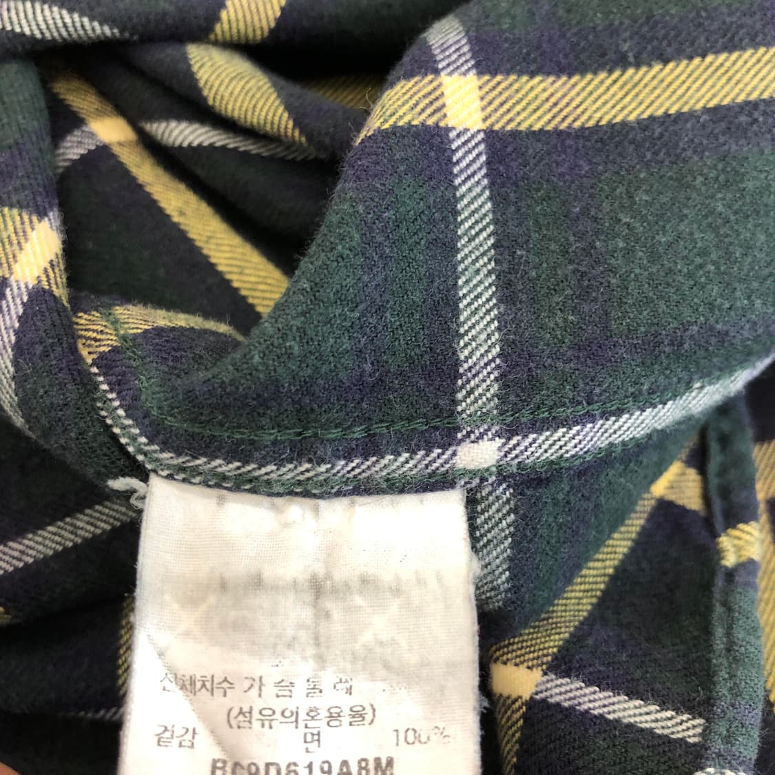 빈폴 자수로고 그린 체크셔츠 100 상품이미지6