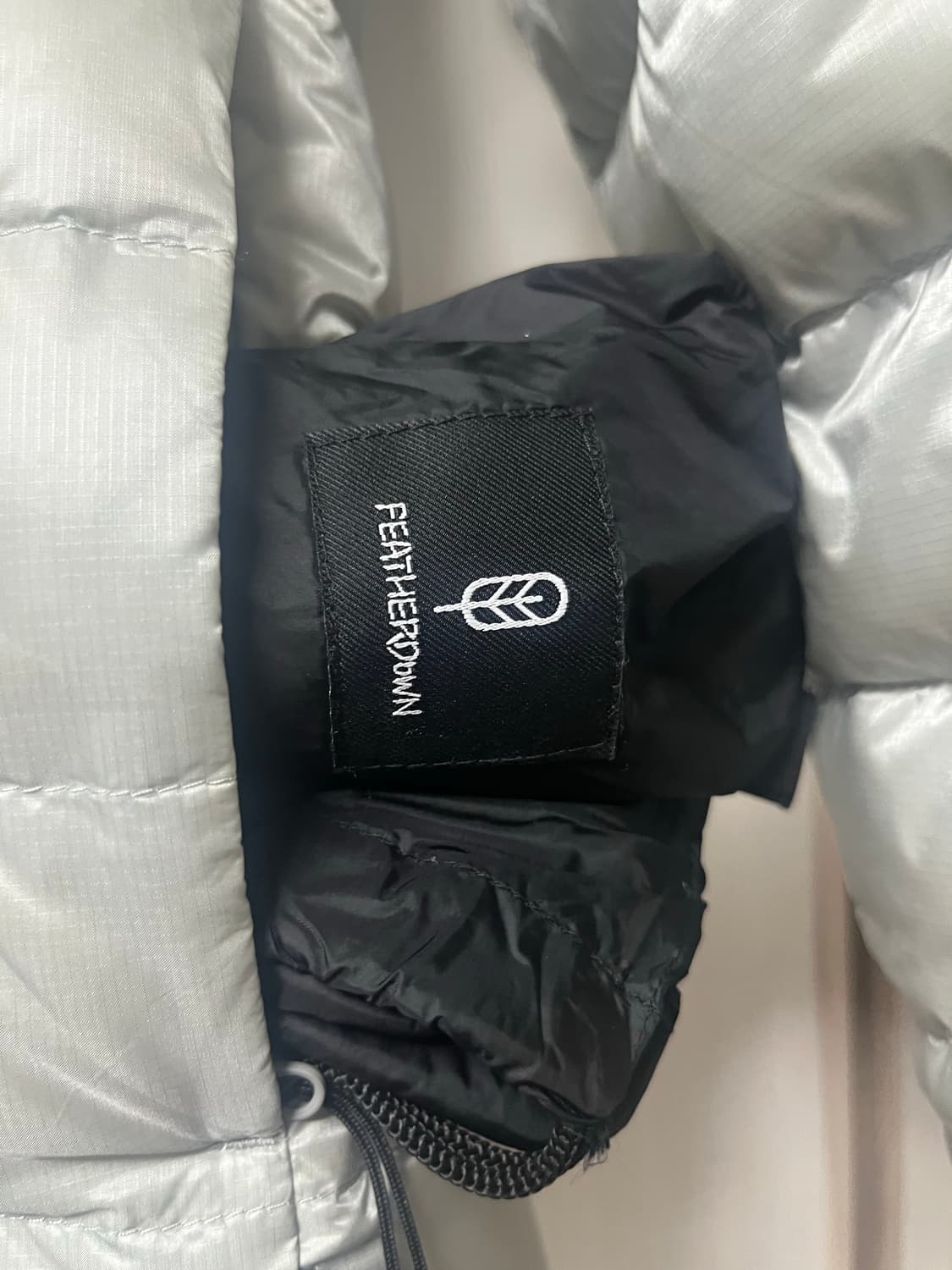 [M] 페더다운 그리드 자켓 경량 패딩 라이트 그레이 *새상품 상품이미지8