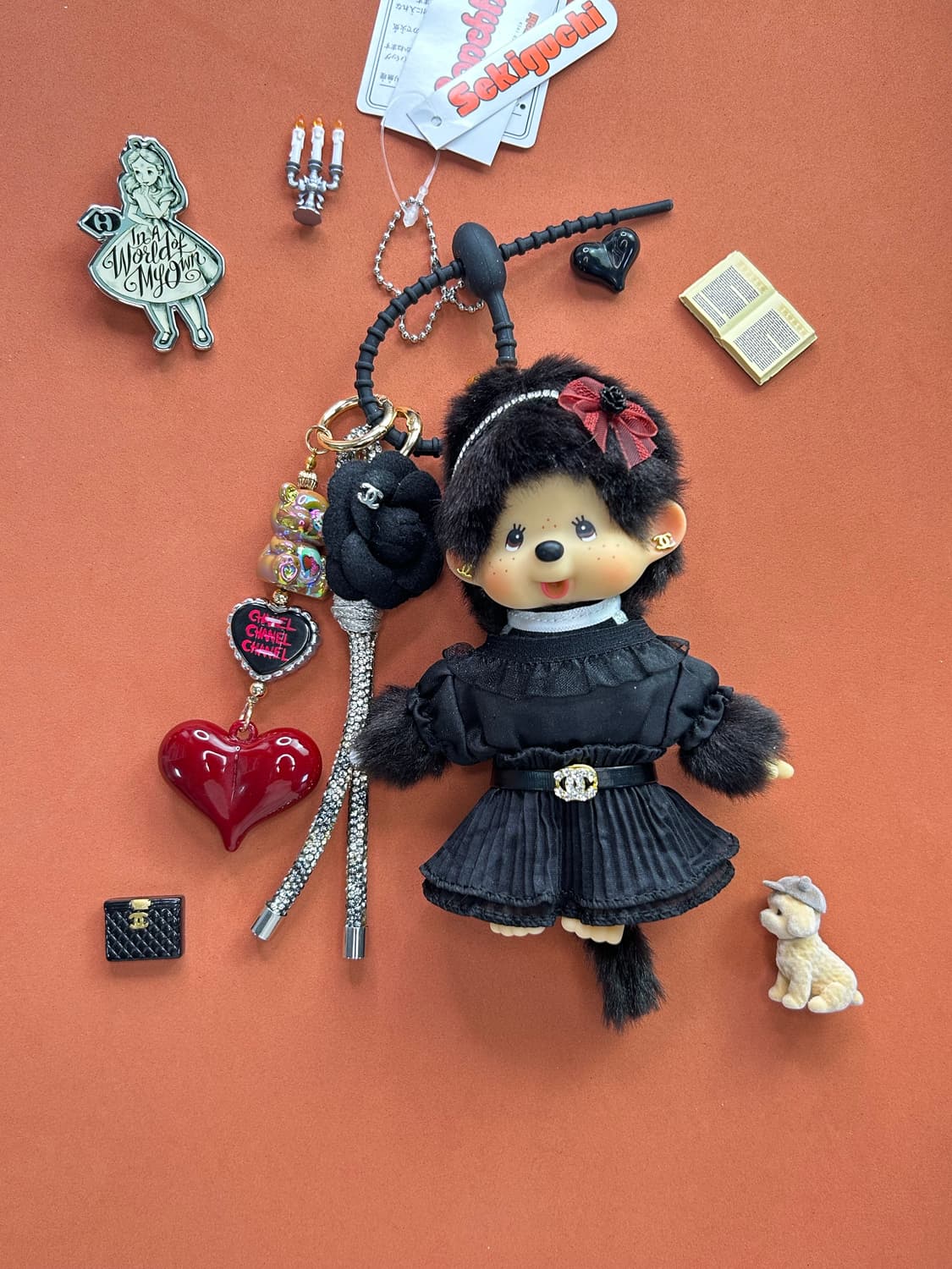 (69) ✨🖤정품몬치치커스텀_올블랙무드 레드하트포인트 상품이미지6