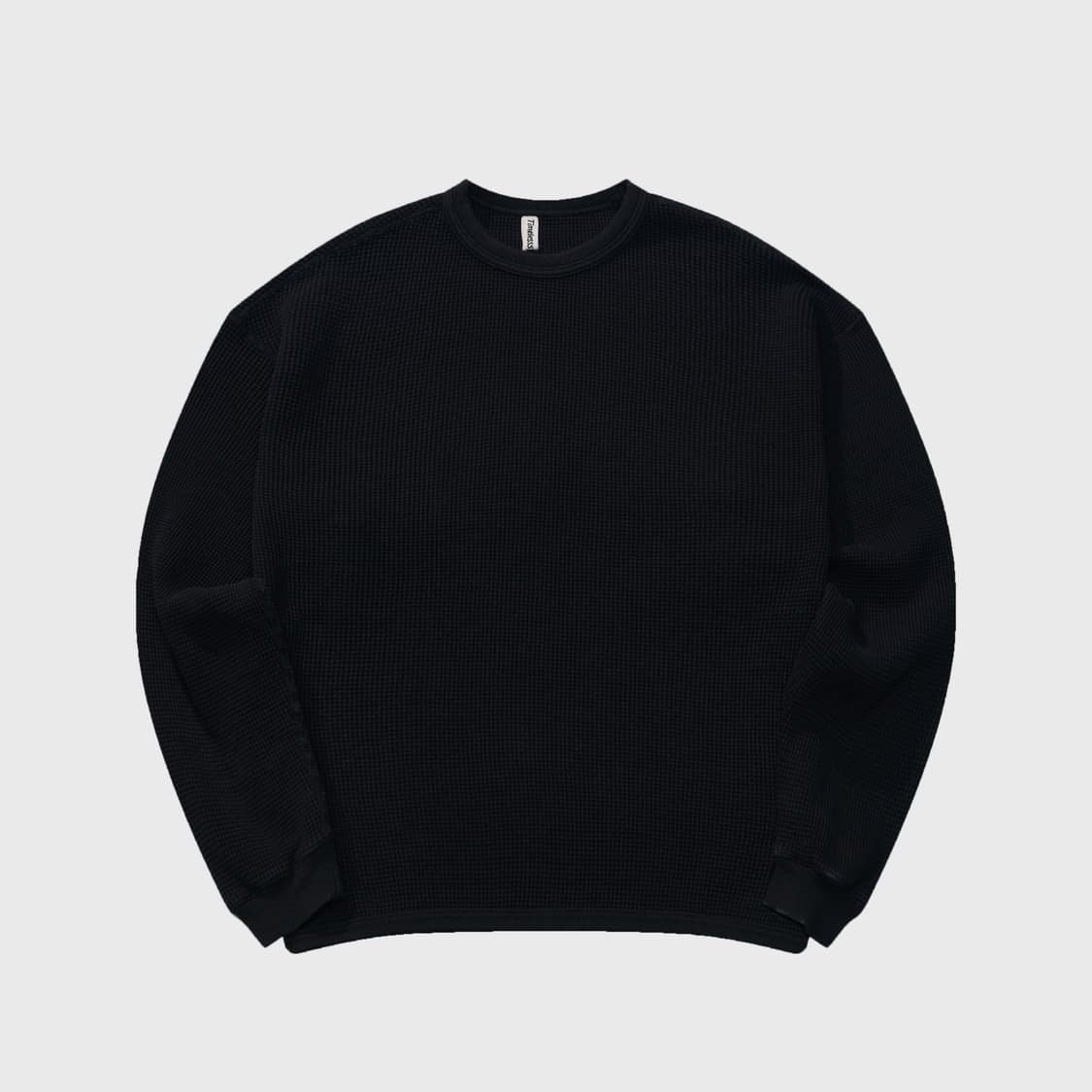 타임리스스포츠웨어 와플 헤비 롱슬리브 블랙 상품이미지1