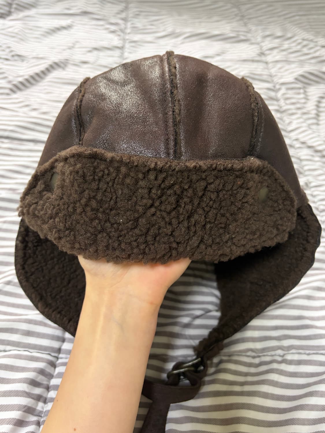 빈티지 트루퍼햇 가죽모자 레더모자 캡 상품이미지2