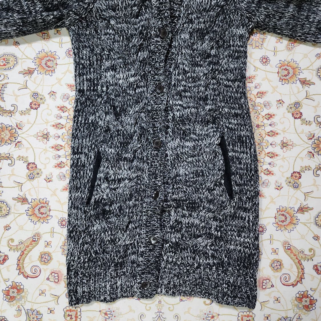 게스 울혼방 후드 롱가디건 44-55 상품이미지4