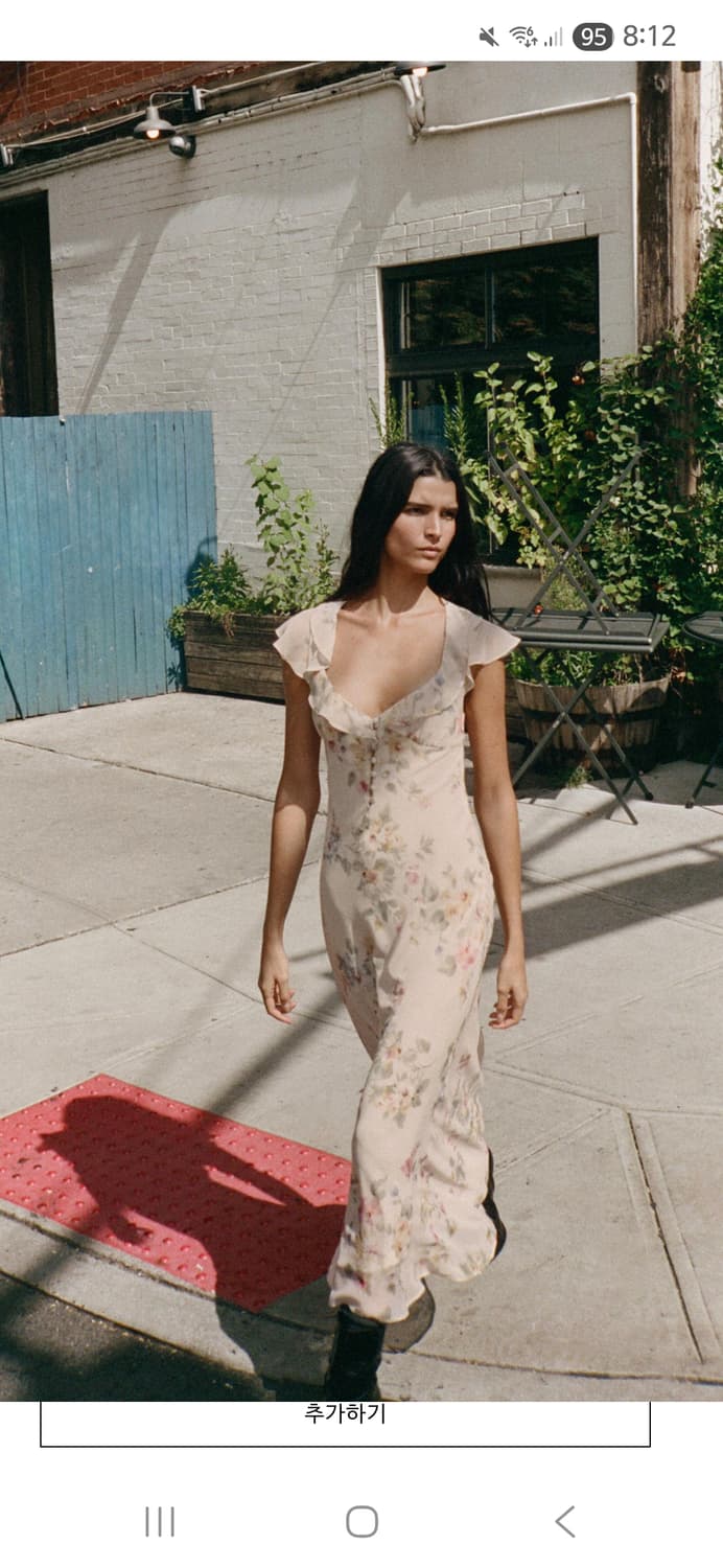 자라 완판 플라워 프릴 맥시롱원피스 상품이미지5