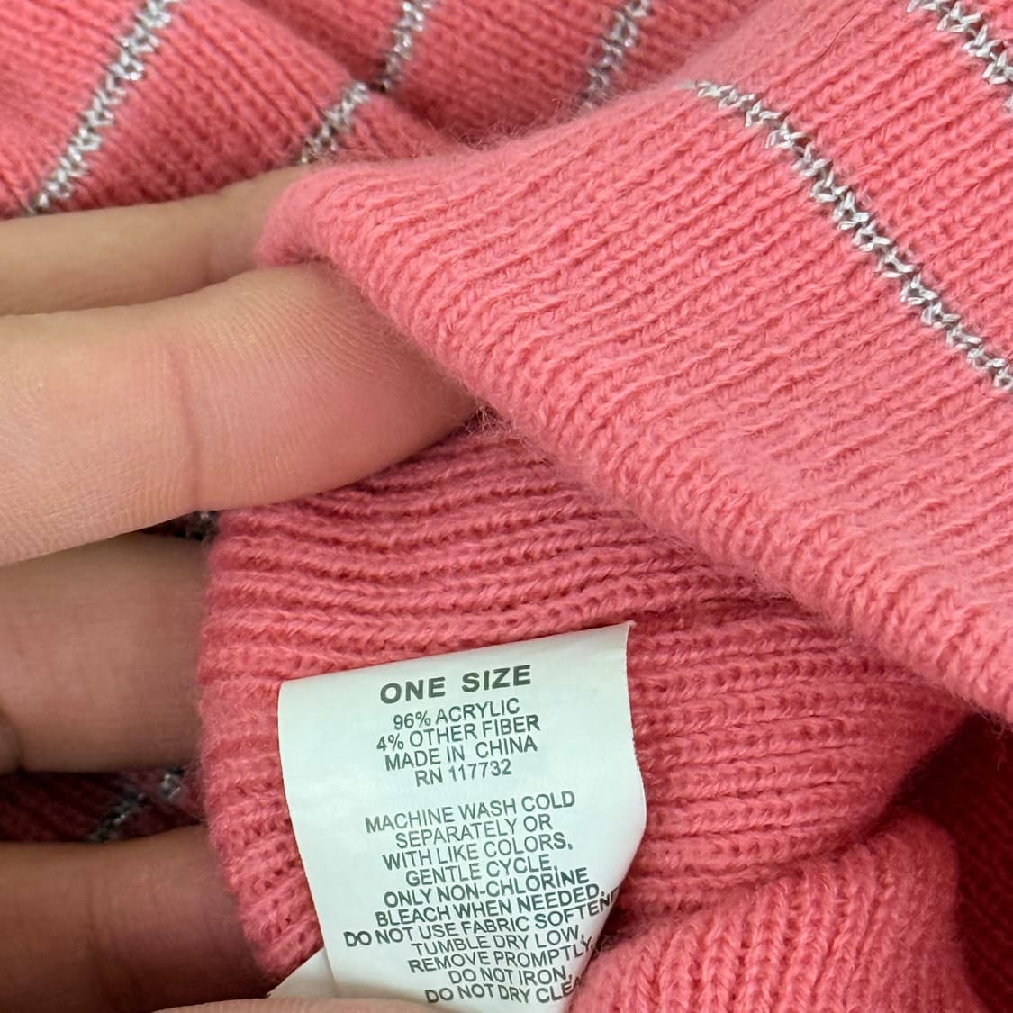 Gerry Girl's Pink Silver Striped Acrylic 상품이미지4