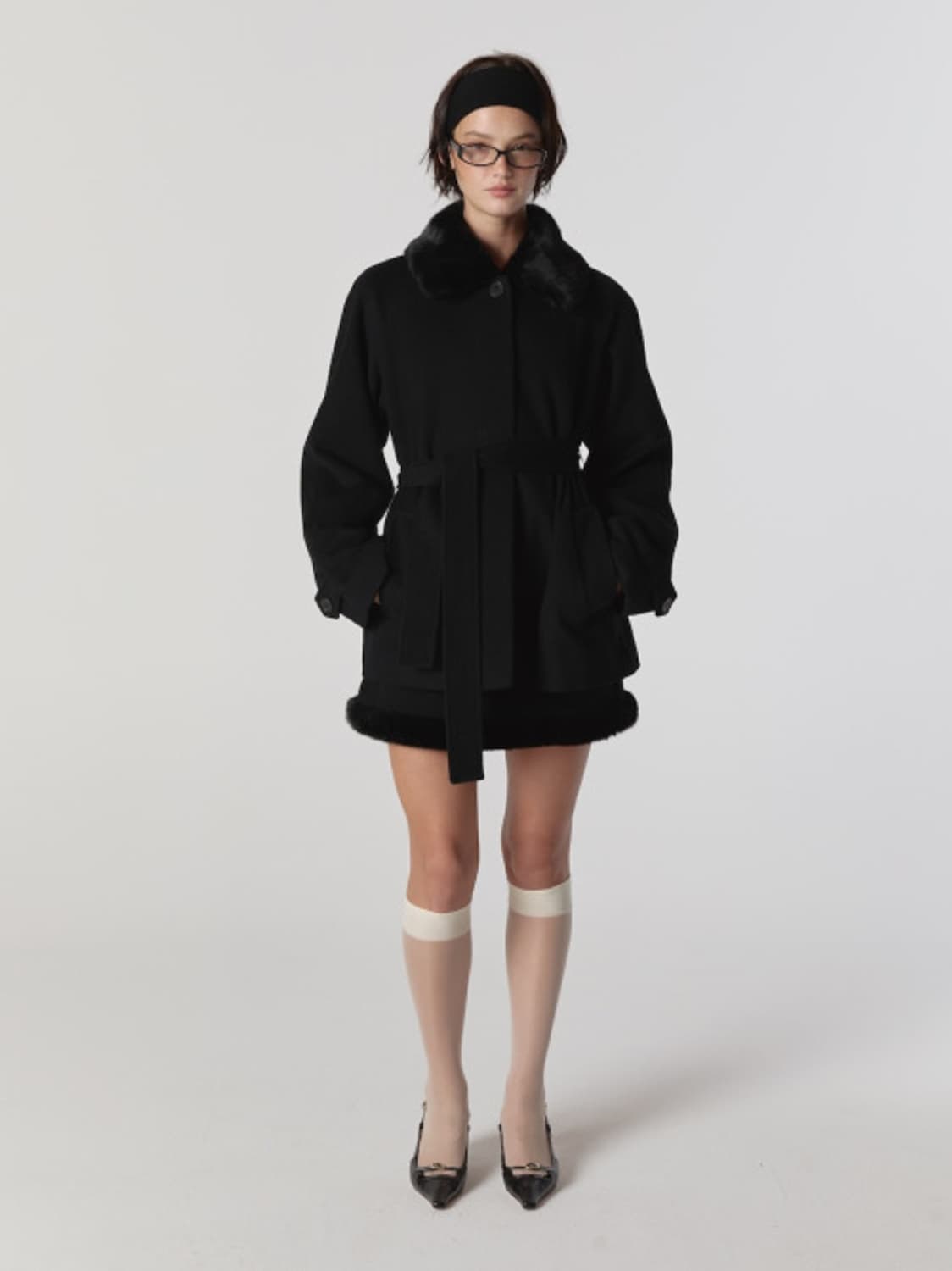 글로니 burning fur coat 버닝 퍼 코트m/스커트s 새상품 상품이미지2