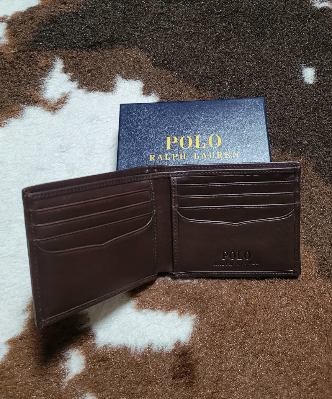 (새상품)폴로 랄프로렌 남성용 타탄 가죽 지갑 상품이미지4