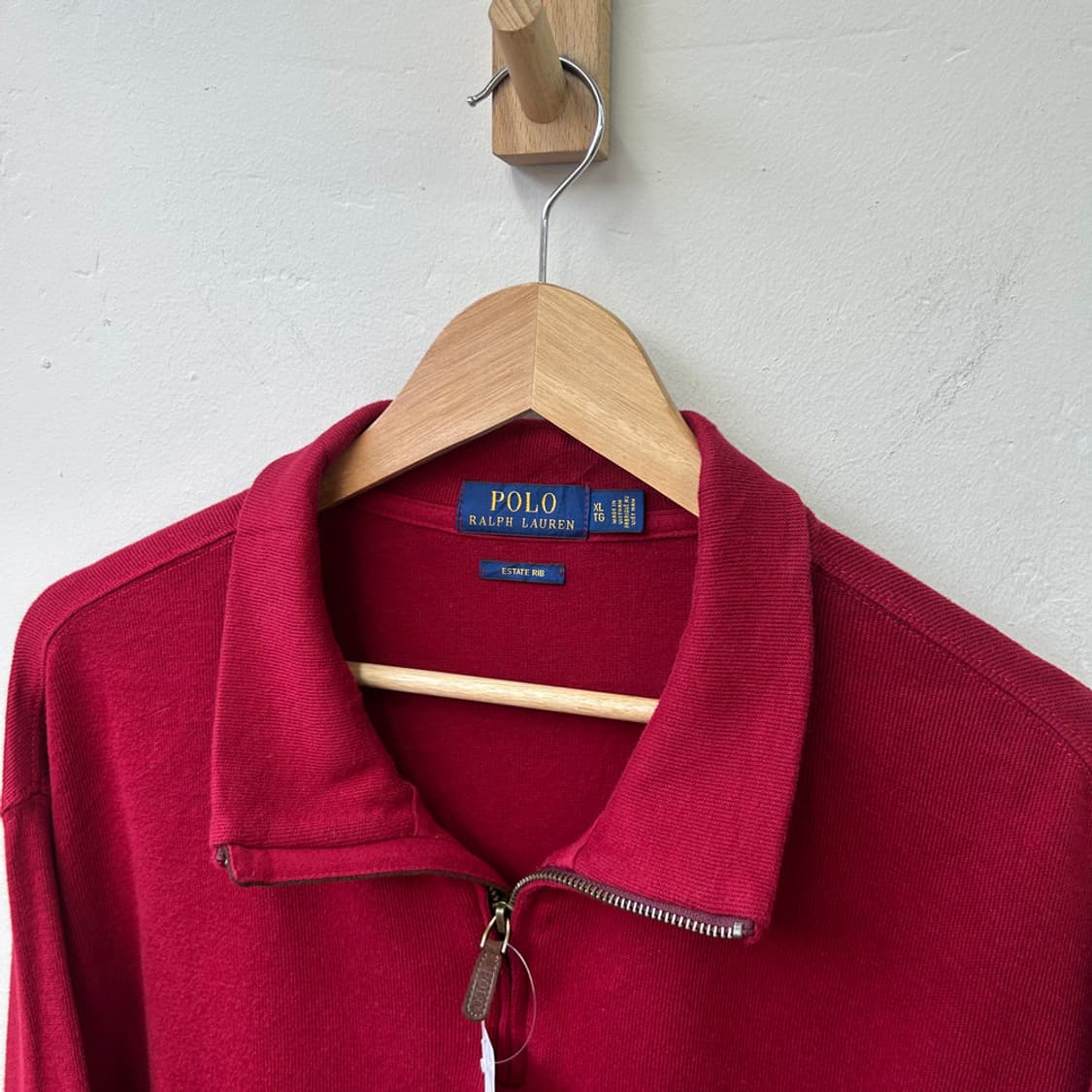 16283 - 폴로 랄프로렌 레드 반집업 니트 상품이미지3