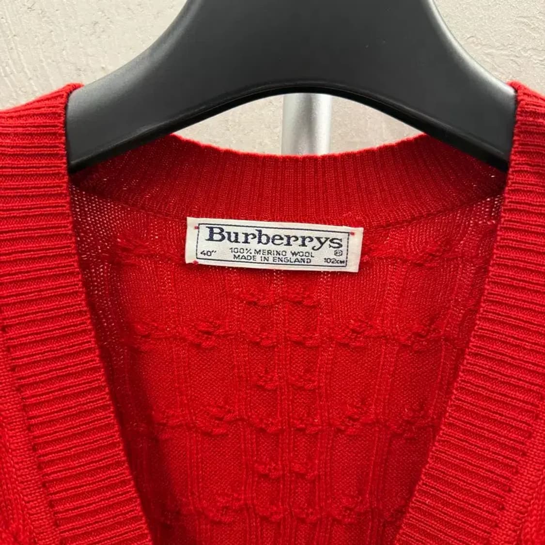 Burberry 버버리 레드 가디건 40 상품이미지4