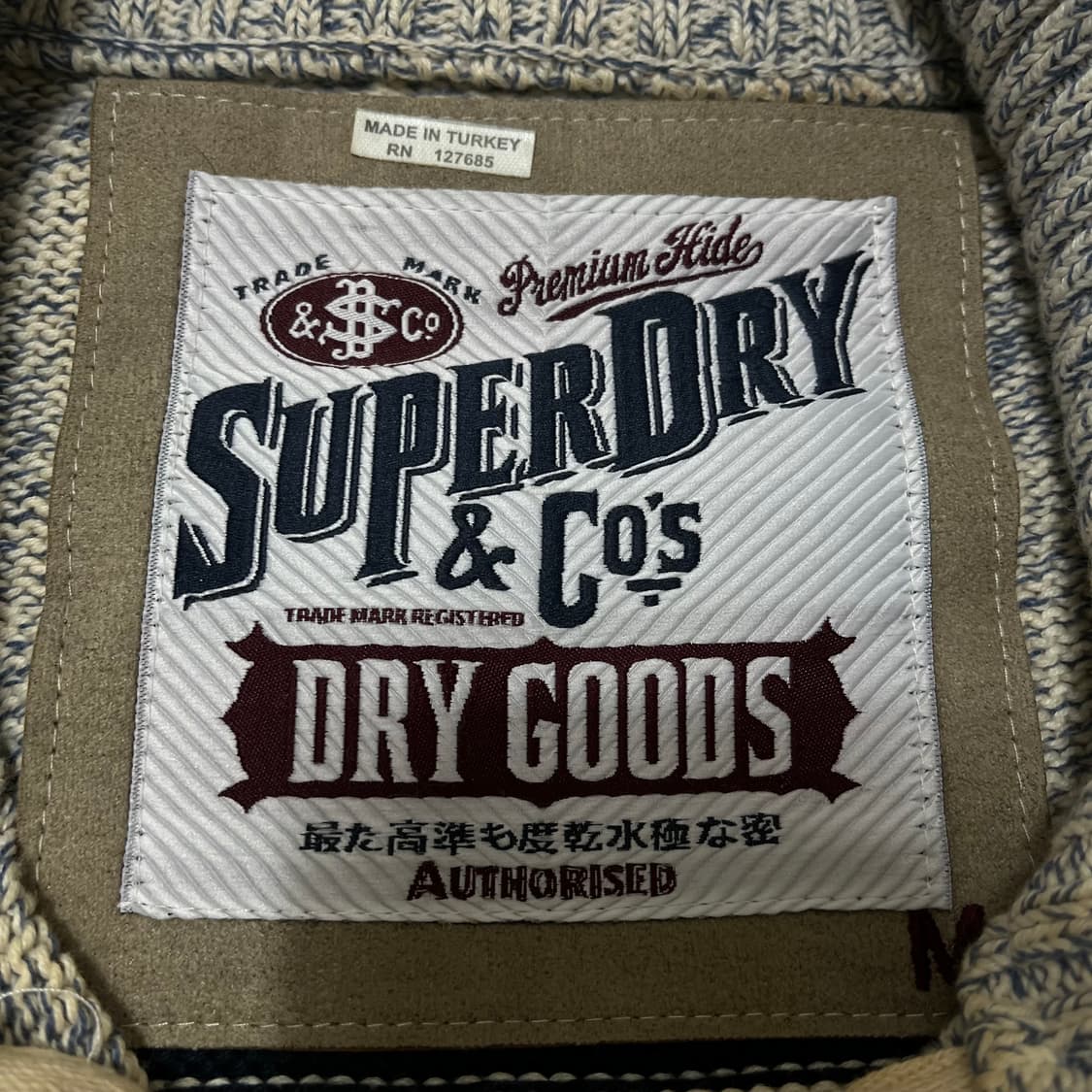 빈티지 Superdry 아즈텍 코위찬 니트 집업 가디건 M/95 상품이미지4