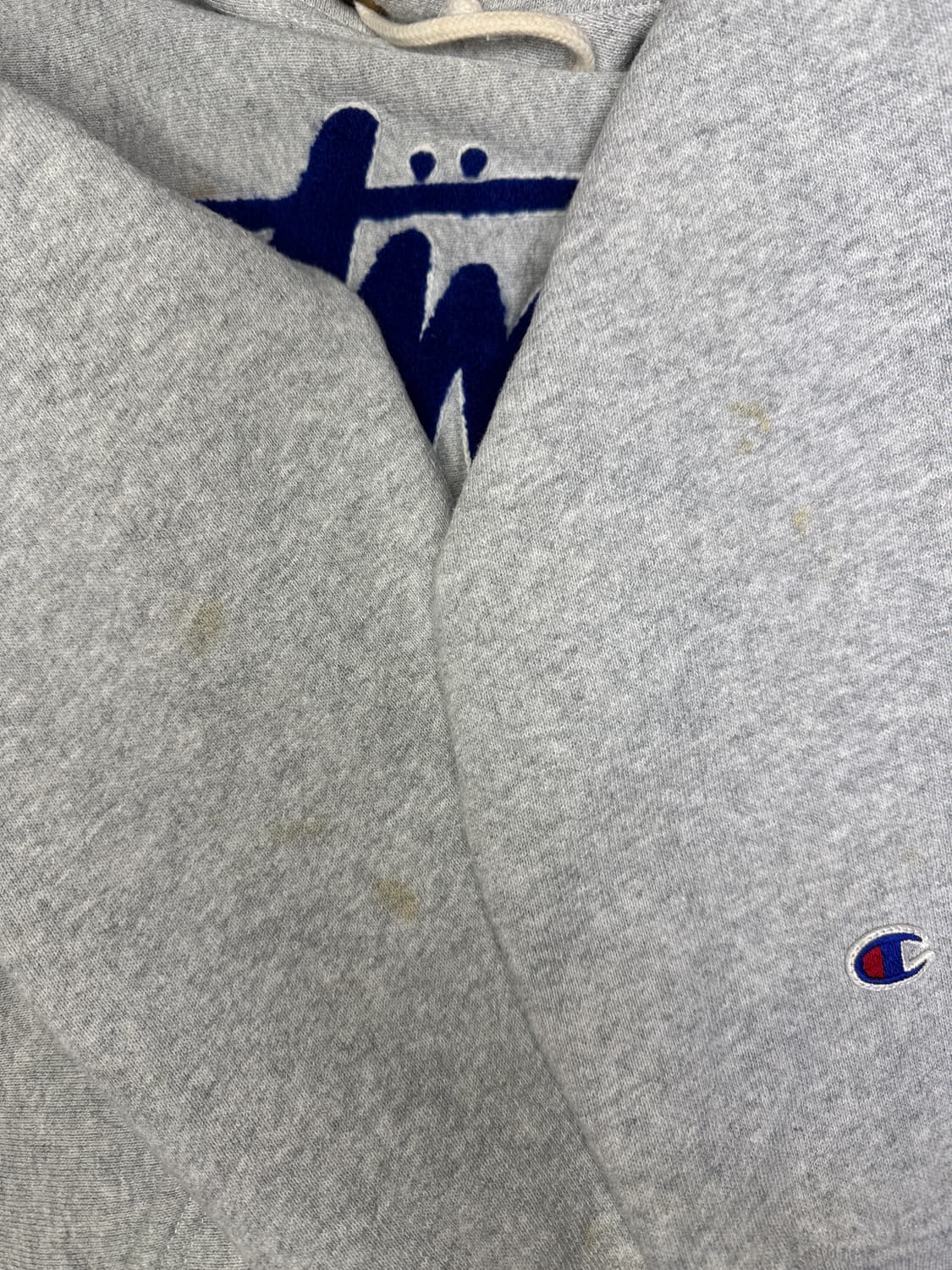 스투시x챔피온 재팬 그레이 기모 후드 M 상품이미지7