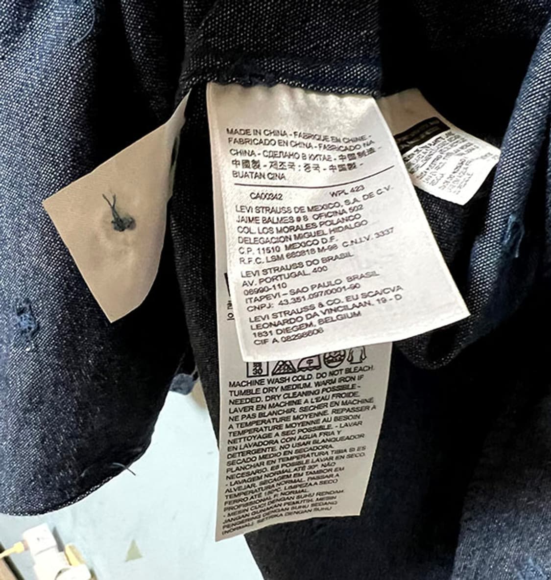 리바이스 남자 청남방 춘추 포켓 캐주얼 자수무늬 긴팔남방 L 100 상품이미지5