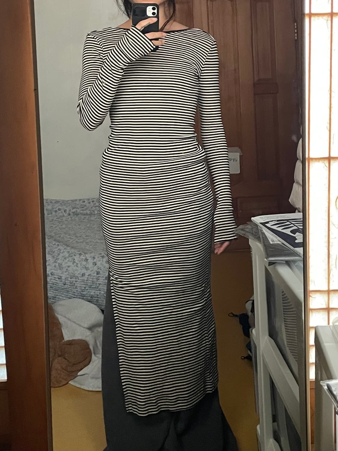 롱슬리브 맥시 드레스 상품이미지5