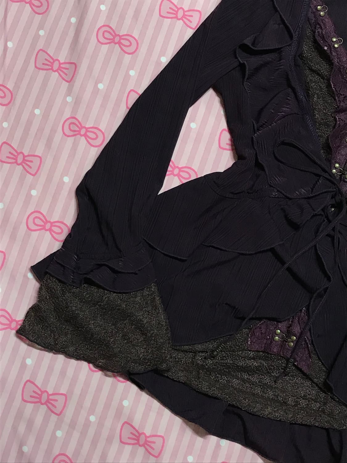 Ozz on angelo 고딕 코르셋 블라우스 상품이미지6