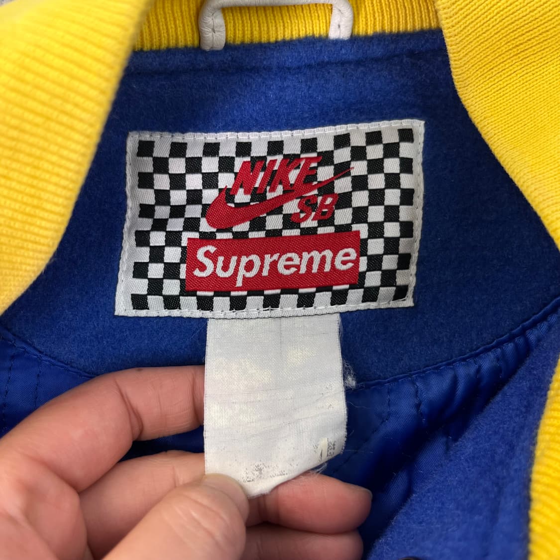 100 나이키 X 슈프림 스타장 슈나장 블루 2007 바시티 자켓 상품이미지4