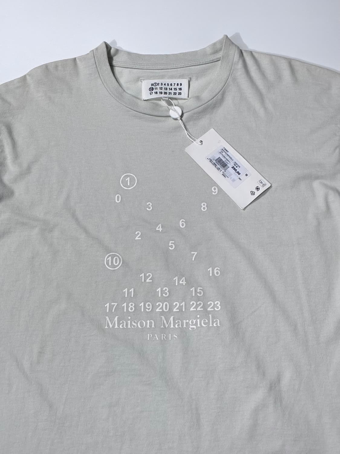 메종 마르지엘라 뉴메릭 로고 넘버링 티셔츠 오프화이트 M사이즈 상품이미지2