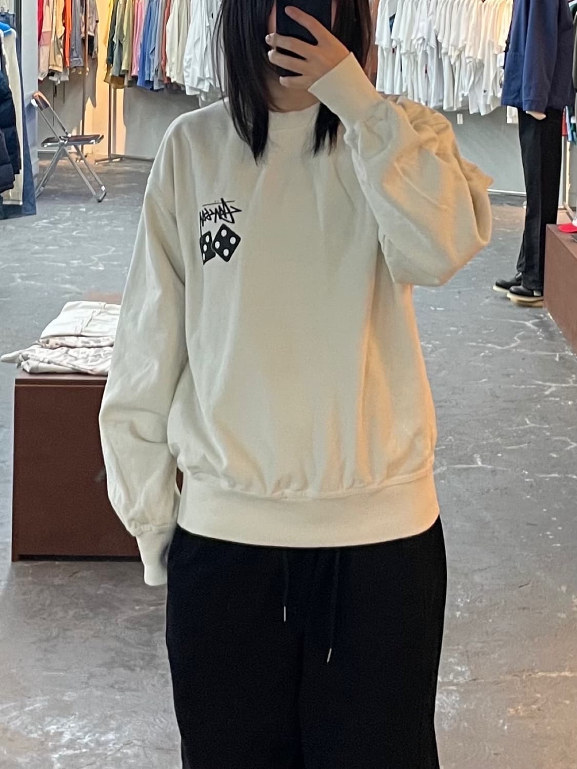 스투시 다이스 피그먼트 다이드 크루넥 맨투맨 H1388 상품이미지1