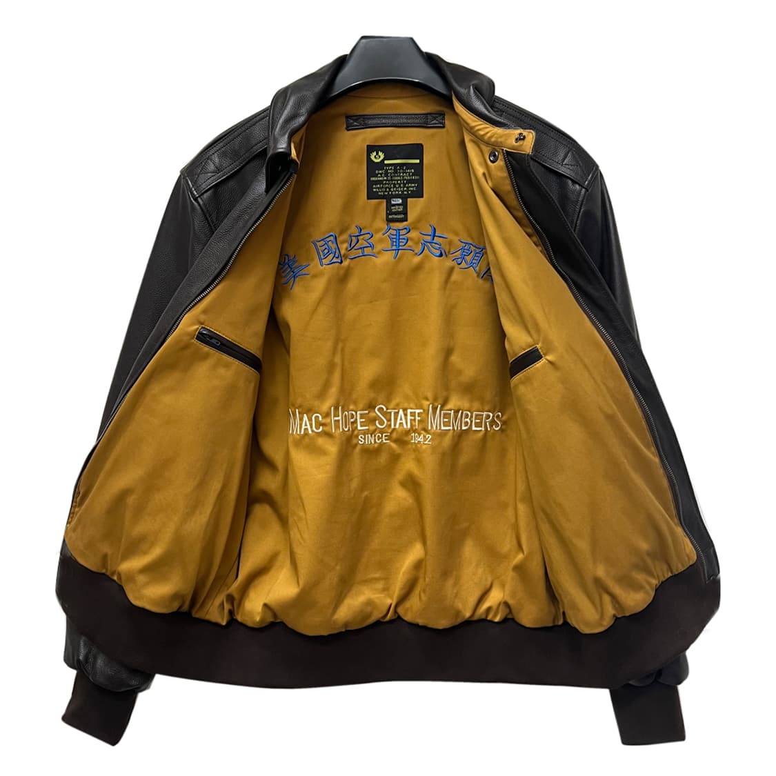 US 미 육군 항공대 A-2 리얼 레더 소가죽 자켓 2XL 상품이미지3
