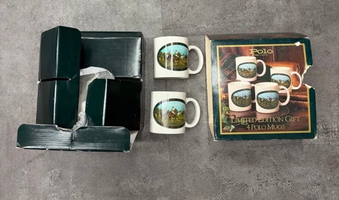 90s 폴로 랄프로렌 데드스탁 포장 박스 머그컵 세트 상품이미지1