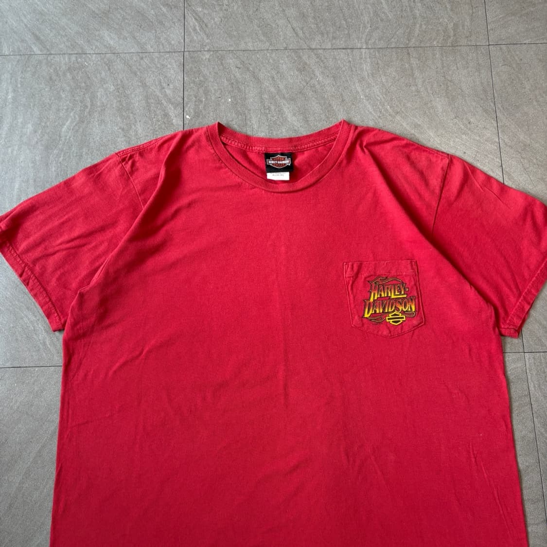 할리데이비슨 정품 레드 반팔 티셔츠 반팔티 상품이미지3
