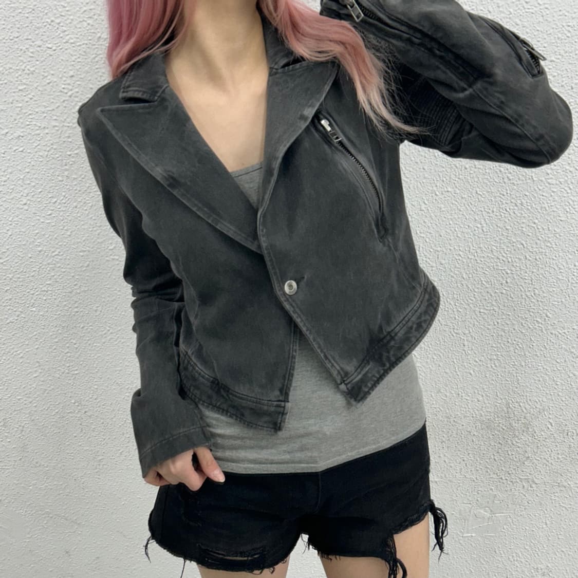 디젤 흑청 데님 카라 자켓 상품이미지1