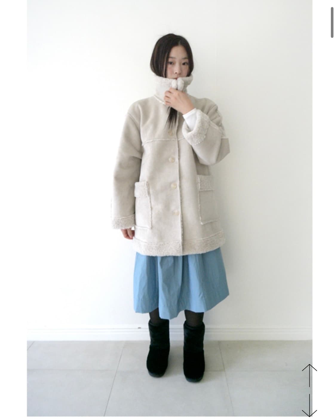 에프터먼데이 스노우 무스탕 코트 자켓 상품이미지1