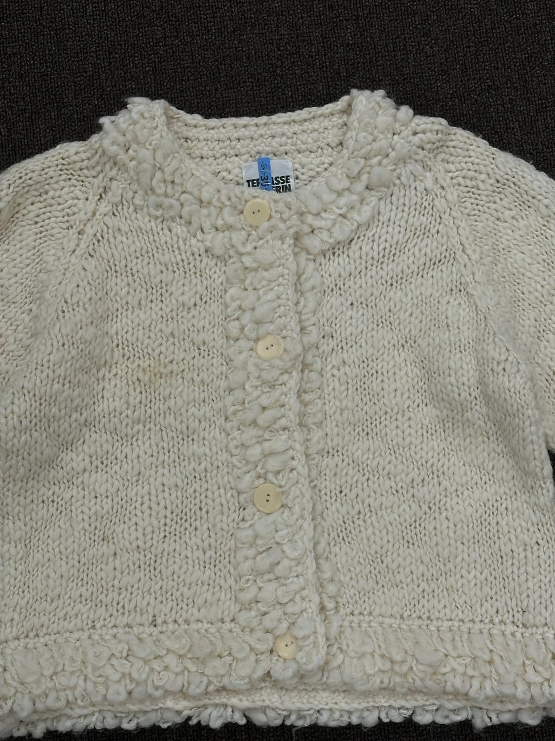 OS)Terrasse Dufferin 빈티지 여성 베이지 니트 가디건 상품이미지5