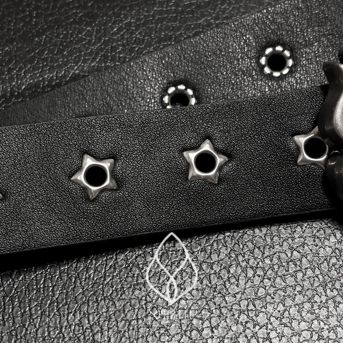 🌗 Chrome buckle belt / 크롬 버클 스터드 웨스턴 벨트 상품이미지8